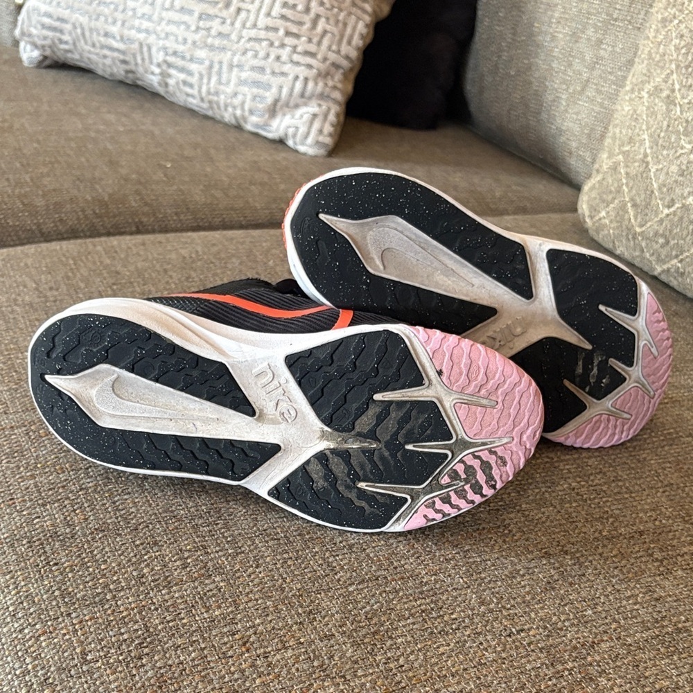 Gently Loved Nike Kids Black, Red and Pink Sneakers - Picture 7 of 9